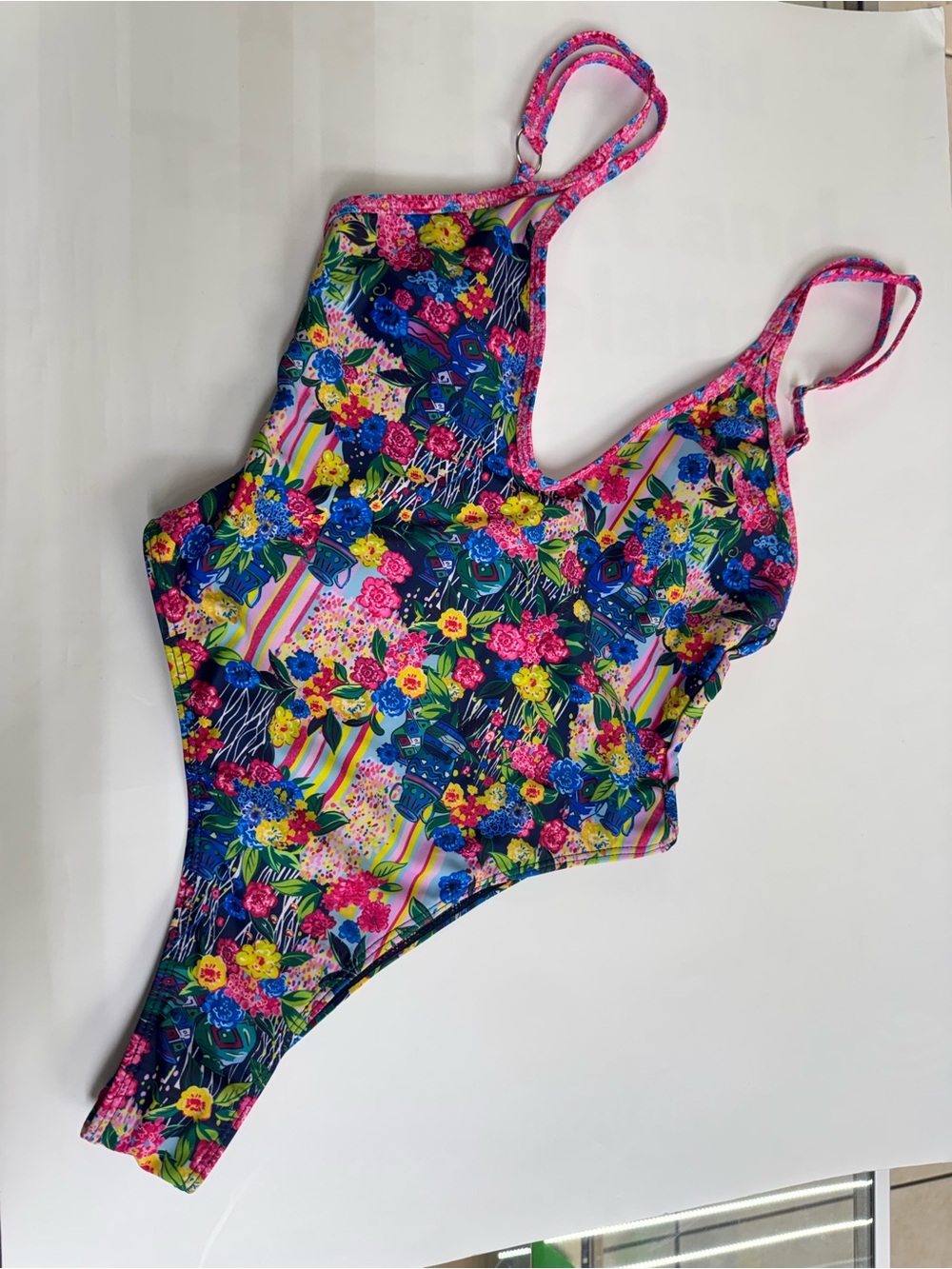 Floral One-Piece Swimsuit - Bright Multicolor